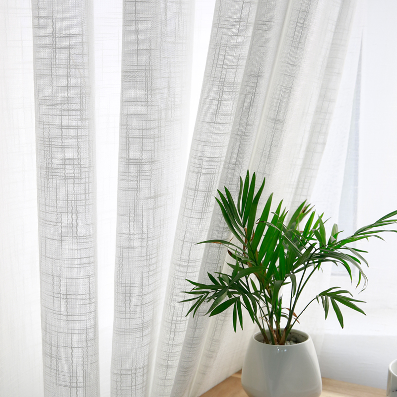 Linen Curtain Eyelet - Modern Katun Linen Merasa Tirai Kasa