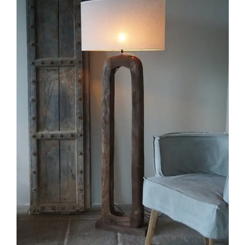 Interior Design Office Space - Lampu Lantai Kayu Cokelat Interior Rumah