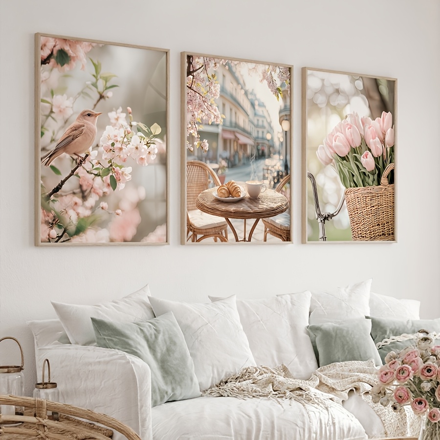 Abstract Canvas Set - 3 Buah/Set Poster Seni Dinding Kafe