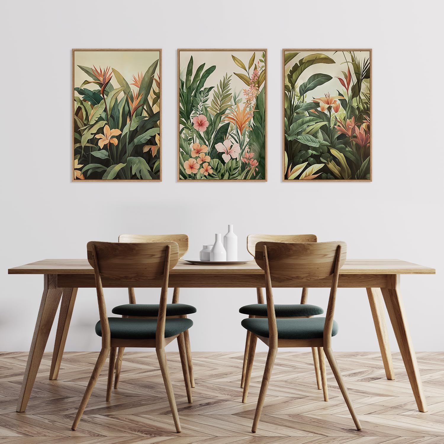 Abstract Canvas Set - 3 Buah/Set Lukisan Kanvas Tanpa Bingkai