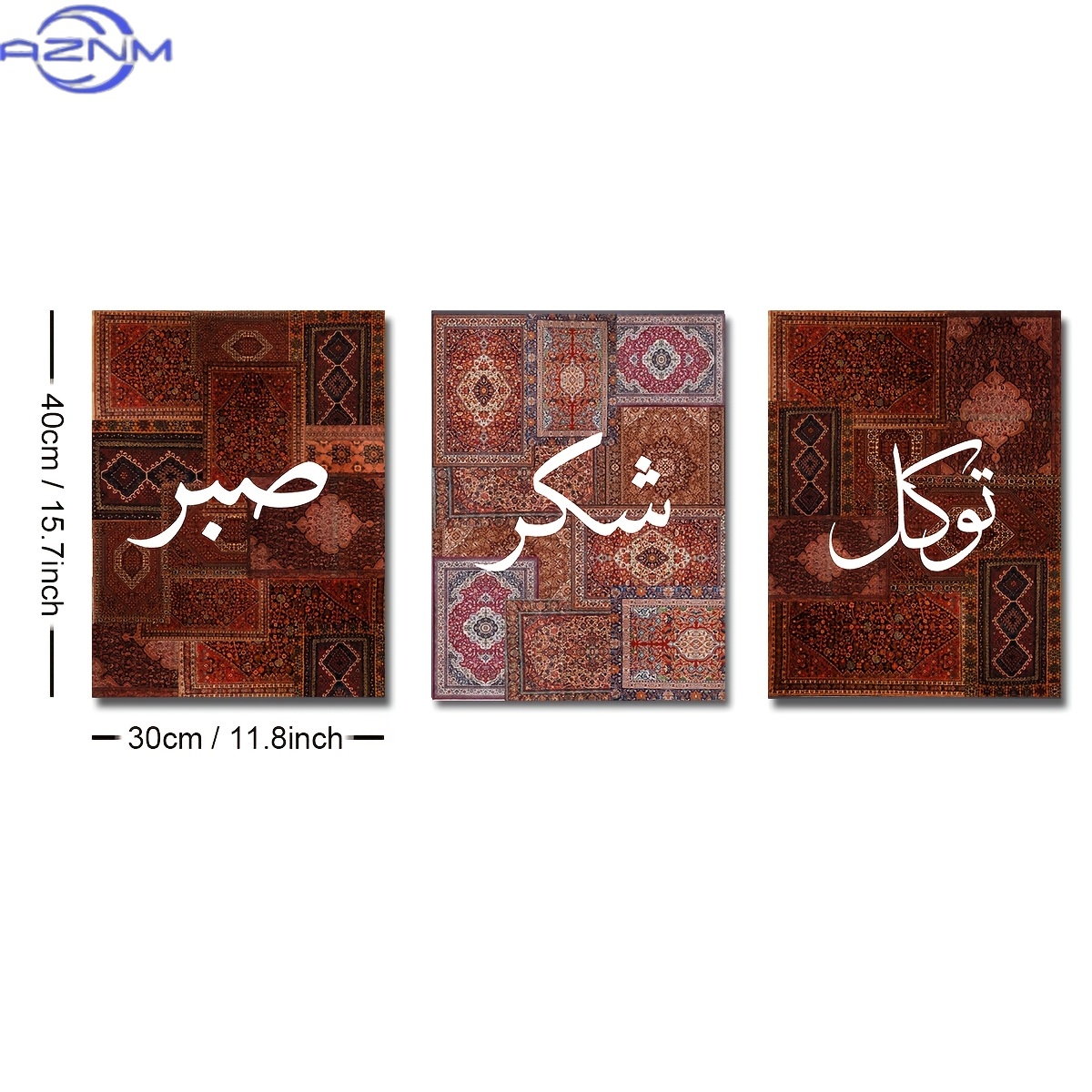 Set 3pcs Poster Kanvas Islami  - Abstract Canvas Set ulasan dan harga