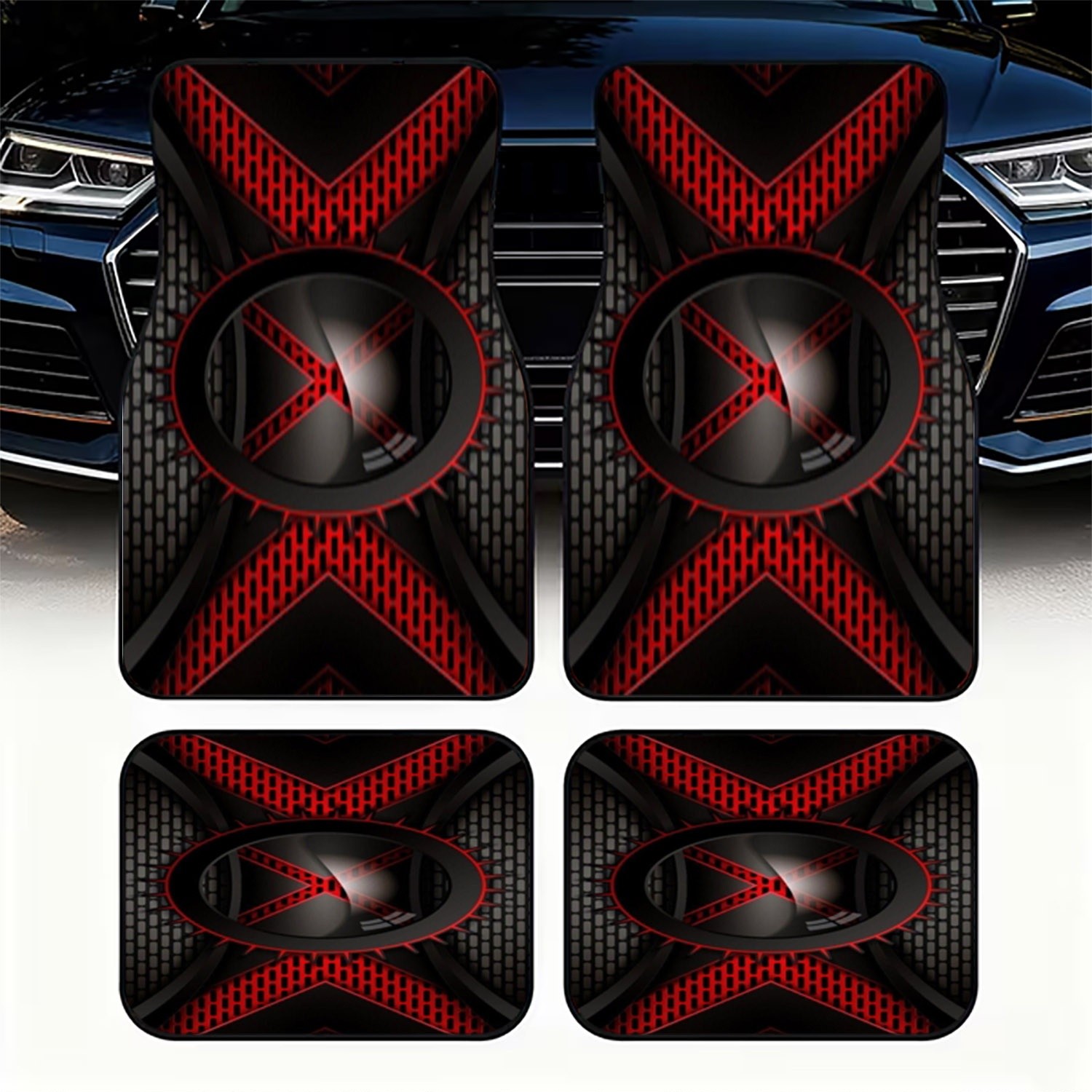 4pcs Karpet Mobil, Desain Futu - Interior Design Tech ulasan dan harga