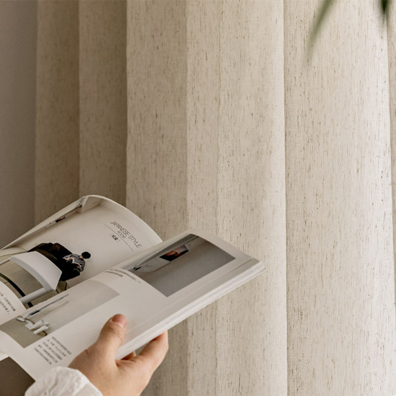 Tirai Tipis Motif Linen Untuk  - Linen Curtain Eyelet ulasan dan harga