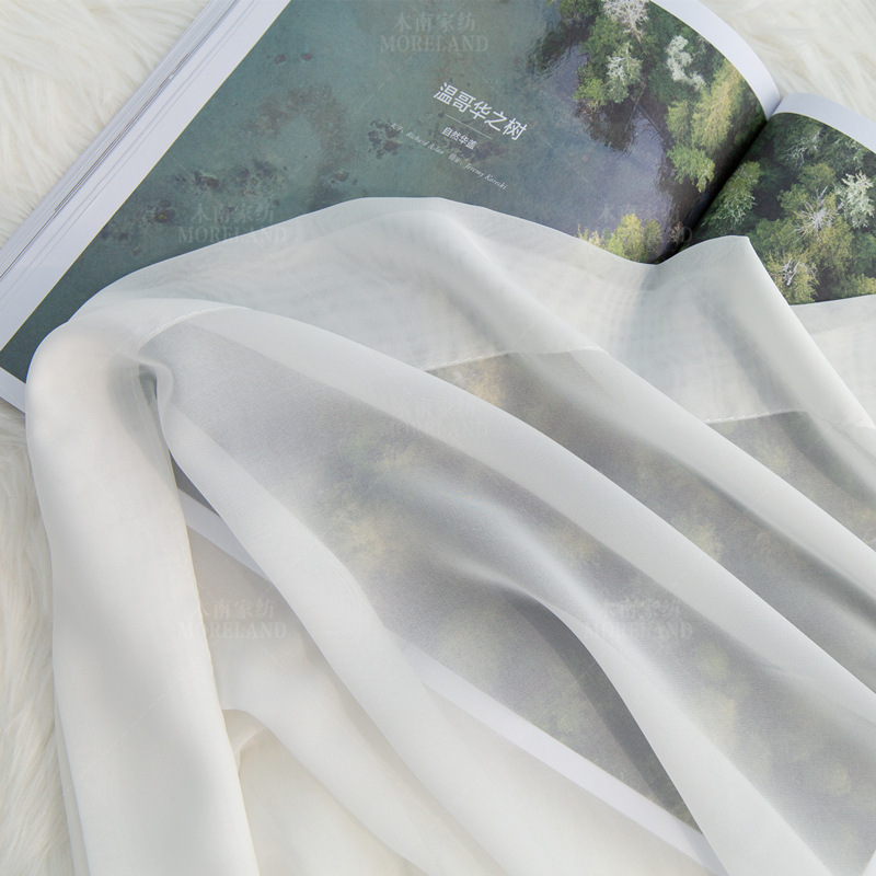Tirai Tulle jendela putih krim - Linen Curtain Eyelet ulasan dan harga