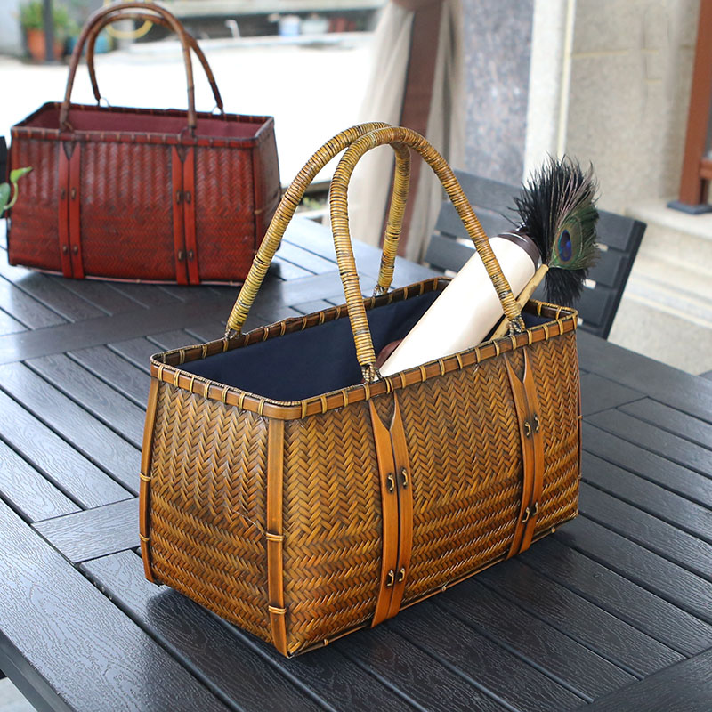 Tas Tangan Wanita Tas Bambu An - Woven Basket Set ulasan dan harga