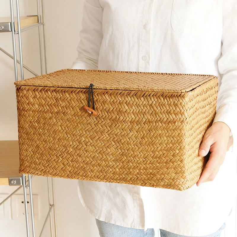 Keranjang penyimpan anyaman de - Woven Basket Set ulasan dan harga