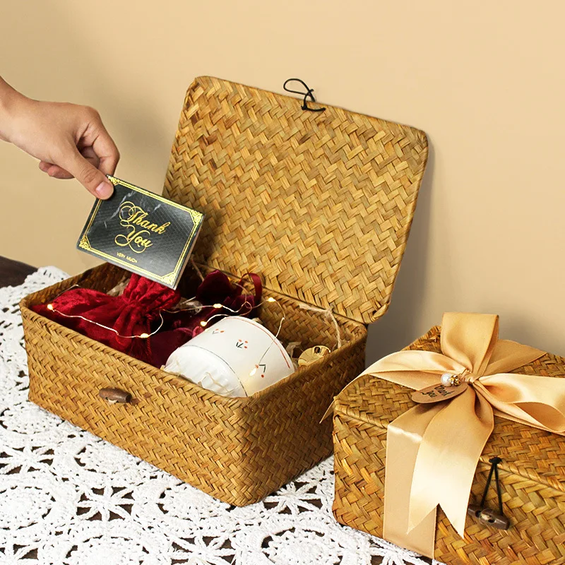 Keranjang penyimpan anyaman de - Woven Basket Set ulasan dan harga