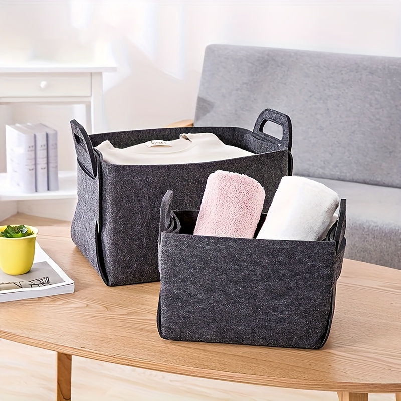 3 Buah Tempat Penyimpanan Felt - Woven Basket Set ulasan dan harga
