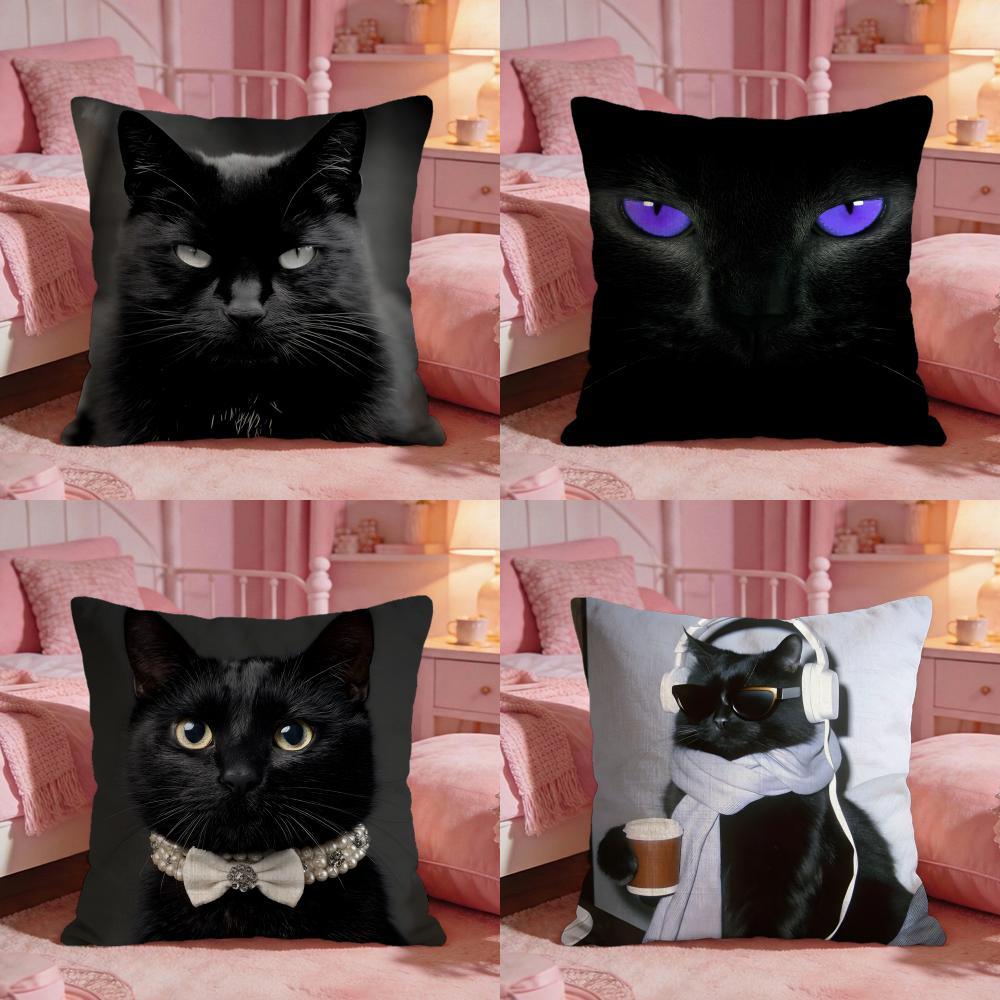 Sarung Bantal Lucu Kucing Hita - Interior Design Whimsical ulasan dan harga