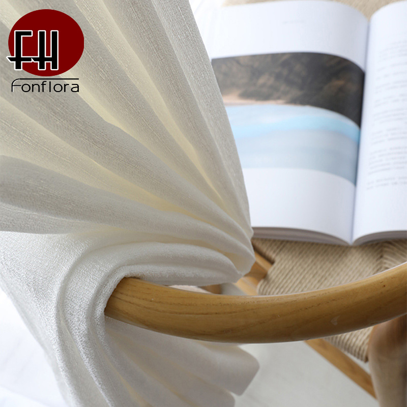 Fonflora tirai Tulle tebal put - Linen Curtain Eyelet ulasan dan harga