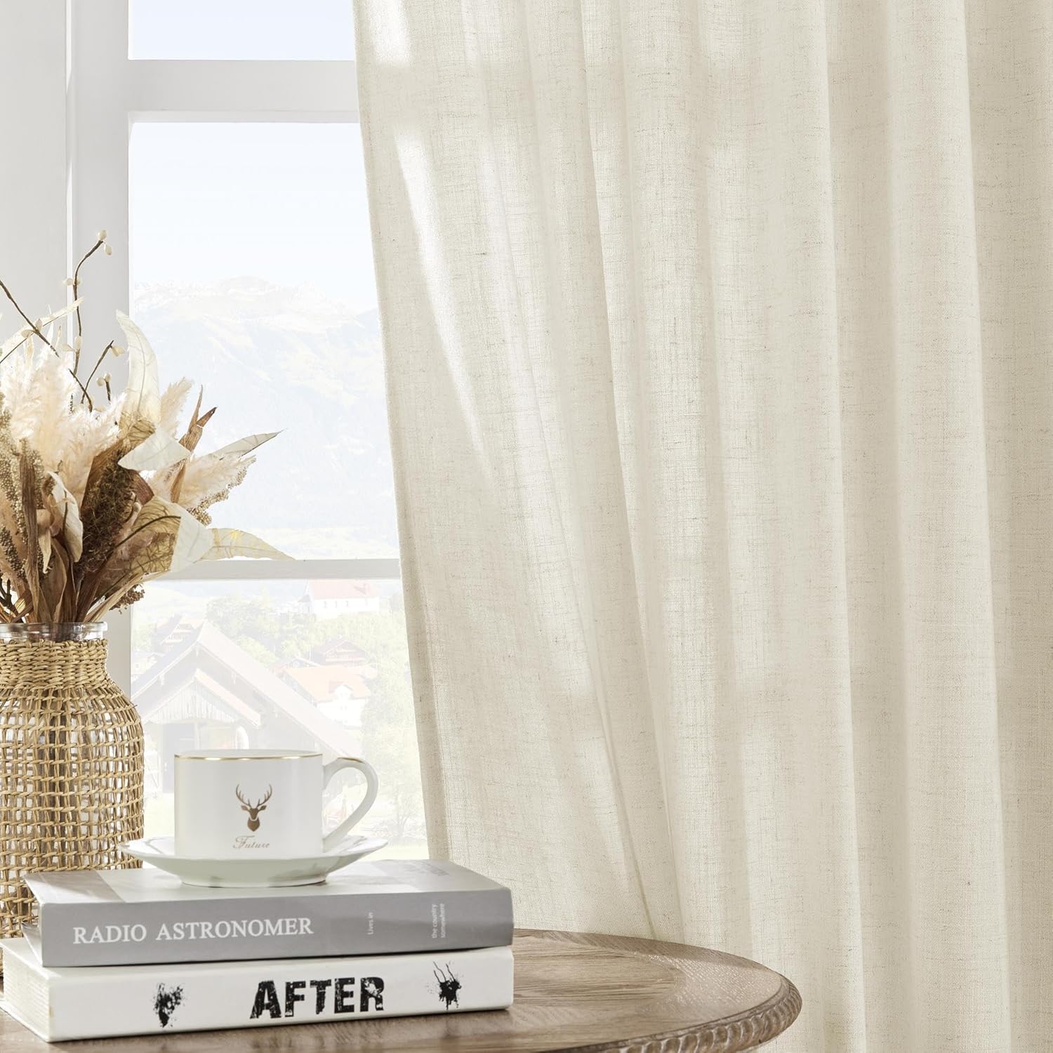 1 Panel Set Tirai Linen Panjan - Linen Curtain Eyelet ulasan dan harga