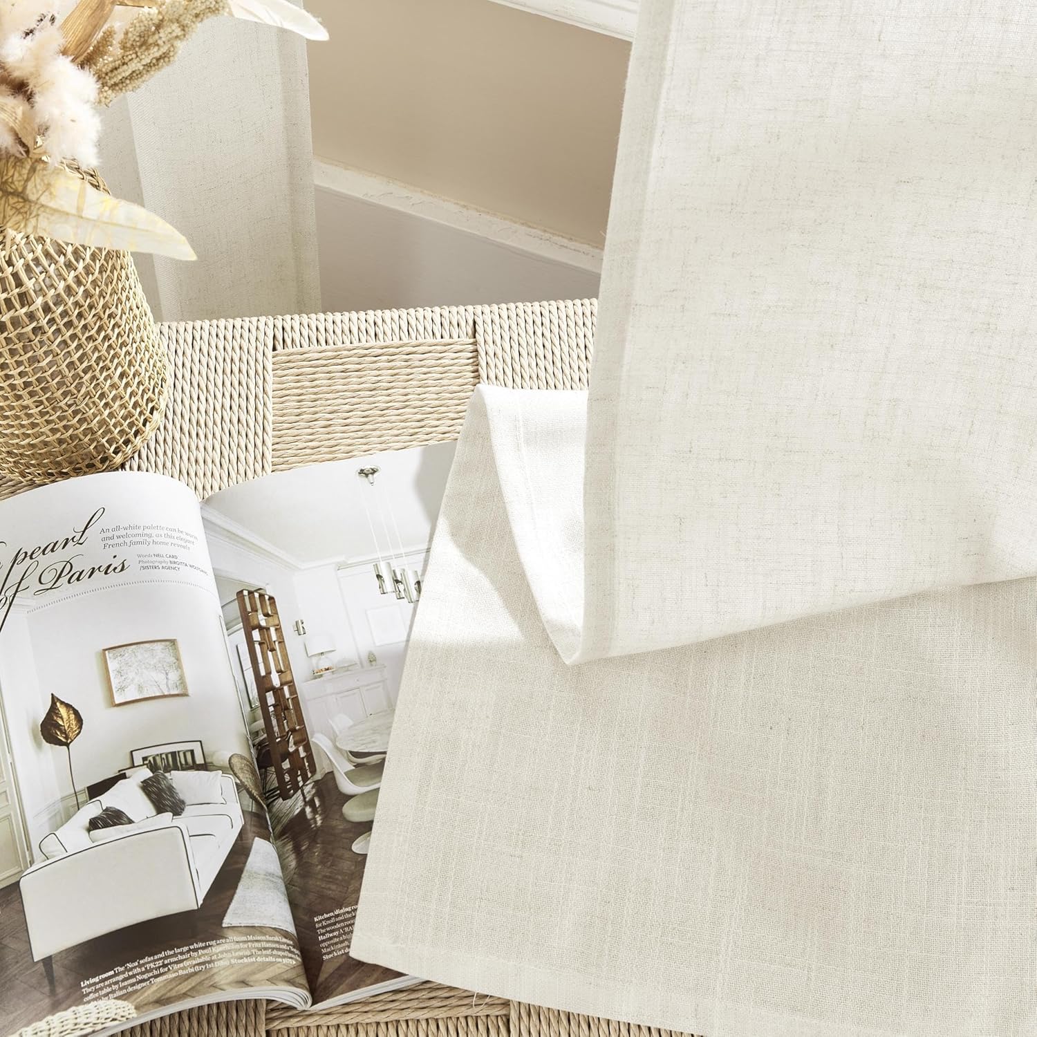 1 Panel Set Tirai Linen Panjan - Linen Curtain Eyelet ulasan dan harga