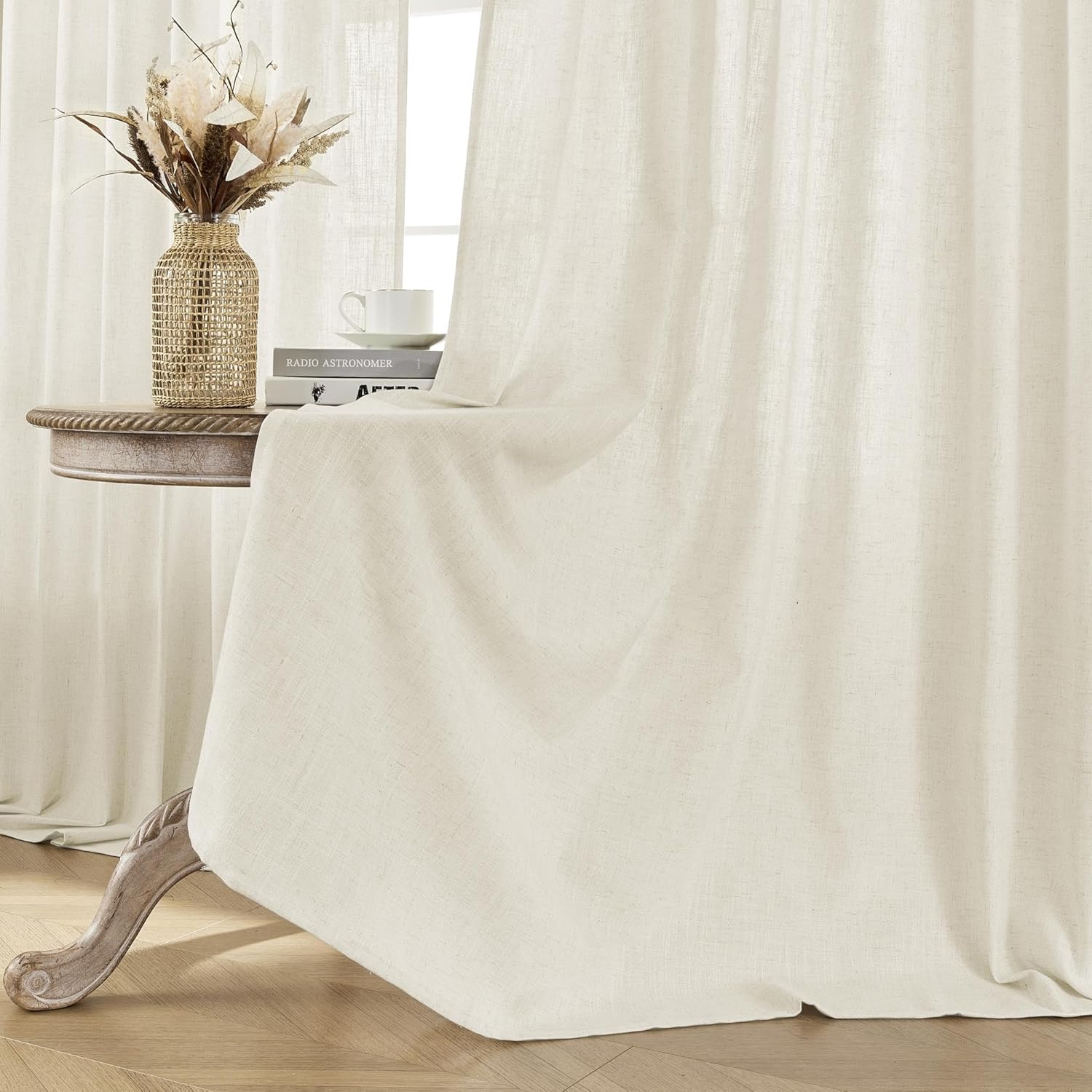 1 Panel Set Tirai Linen Panjan - Linen Curtain Eyelet ulasan dan harga