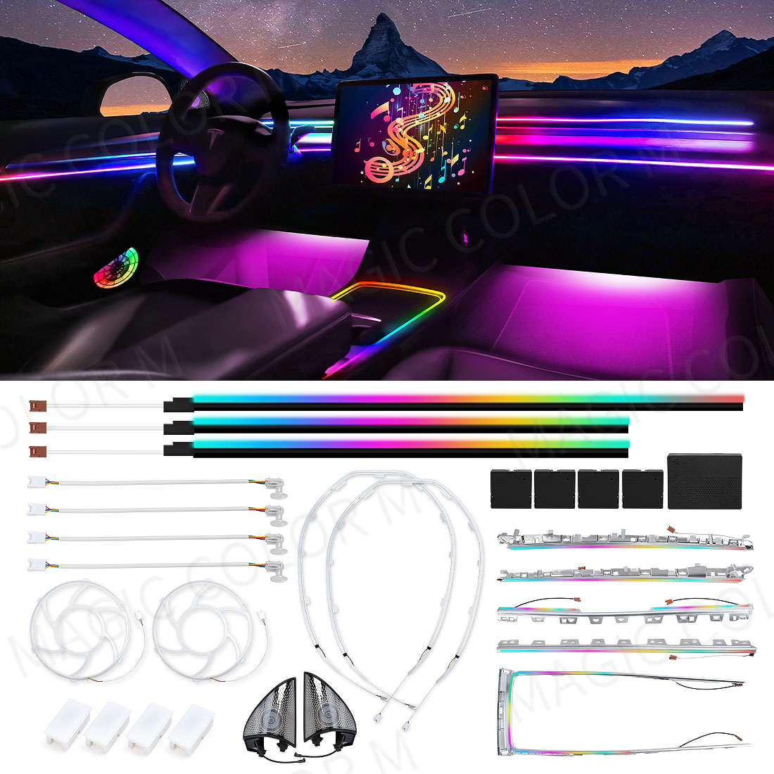 Lampu Suasana LED Ambient Ligh - Interior Design Tech ulasan dan harga