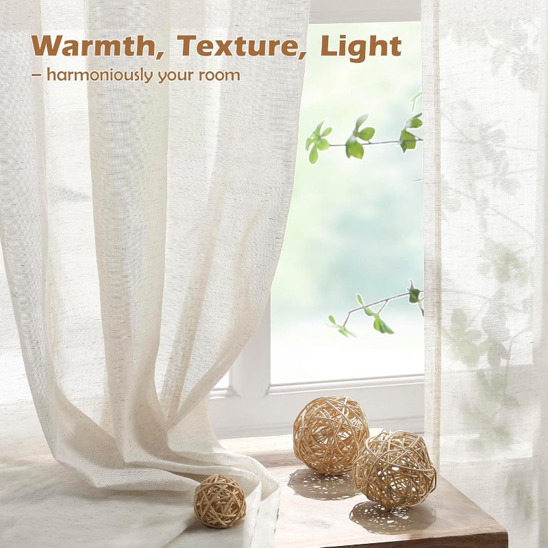 Gorden Tipis Lipat S Tekstur L - Linen Curtain Eyelet ulasan dan harga