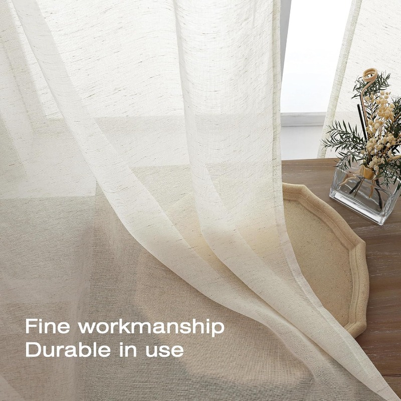 Gorden Tipis Lipat S Tekstur L - Linen Curtain Eyelet ulasan dan harga