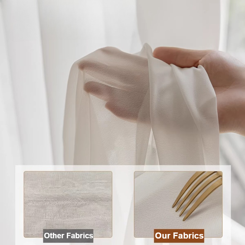 Tirai Tulle Putih Solid Berkua - Linen Curtain Eyelet ulasan dan harga