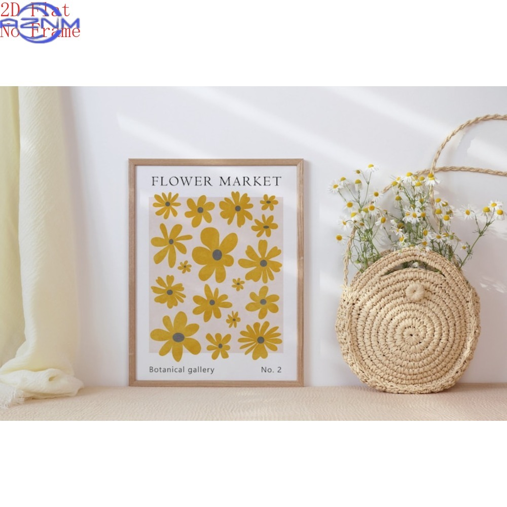 2D Flat 3pcs (Poster Kanvas Ta - Abstract Canvas Set ulasan dan harga