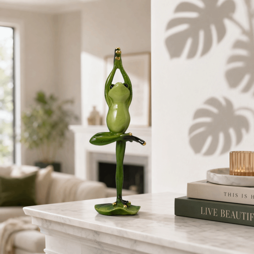 Figur Resin Amfibi Pose Yoga,  - Interior Design Whimsical ulasan dan harga