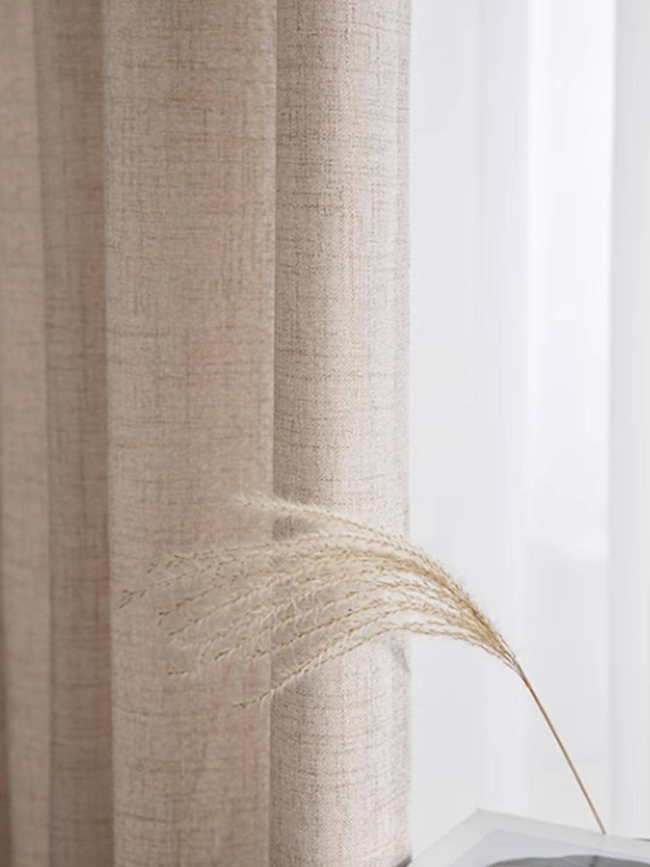 Tirai semi shading katun dan l - Linen Curtain Eyelet ulasan dan harga
