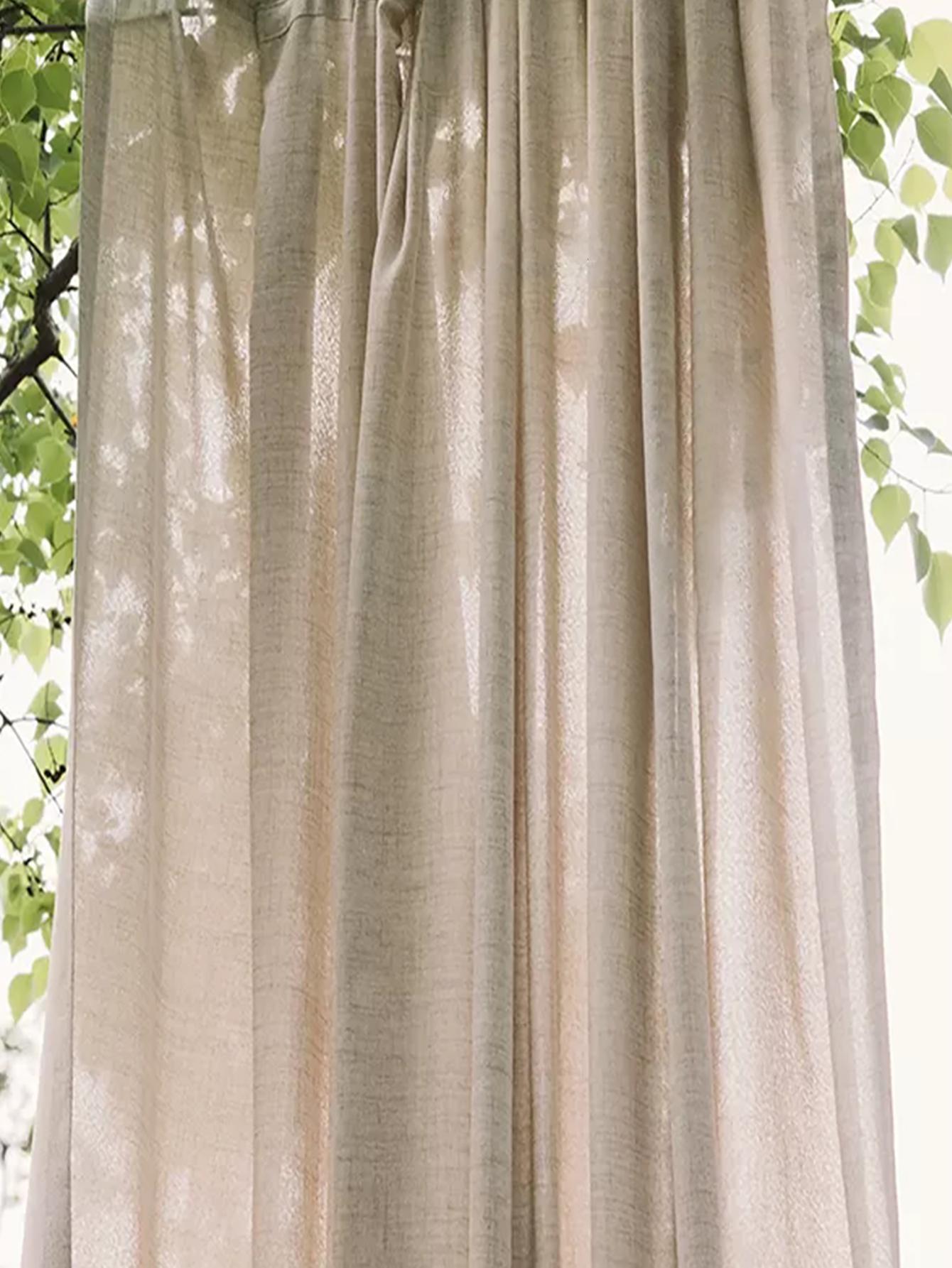 Tirai semi shading katun dan l - Linen Curtain Eyelet ulasan dan harga