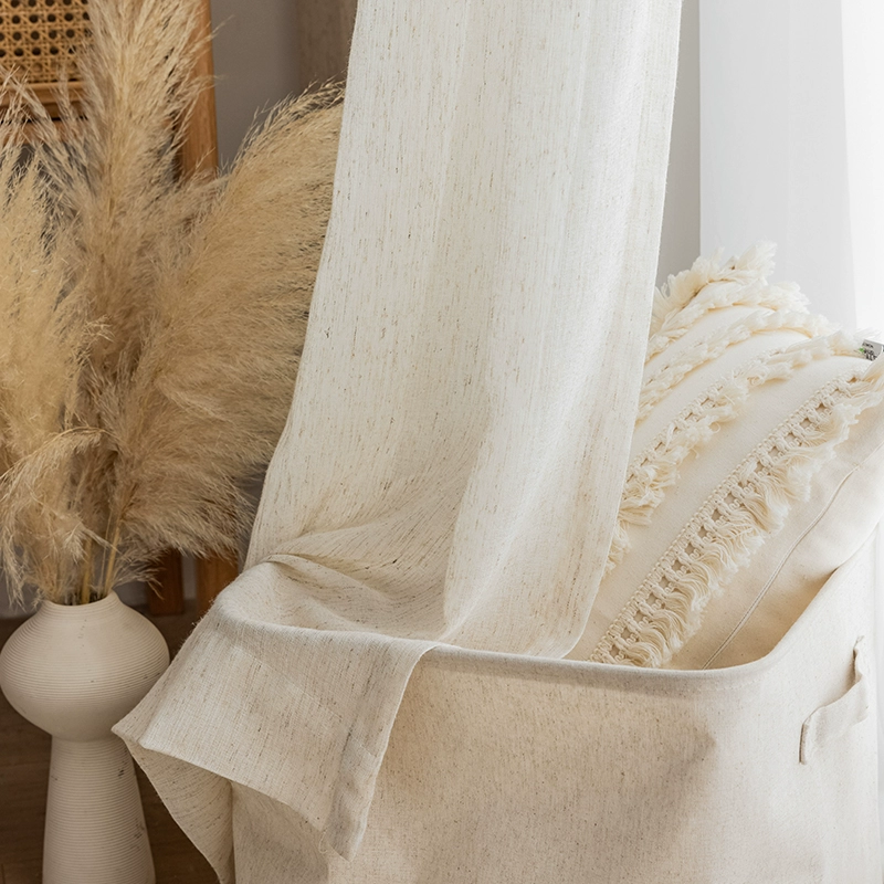 Gorden Tulle Linen Putih Berge - Linen Curtain Eyelet ulasan dan harga