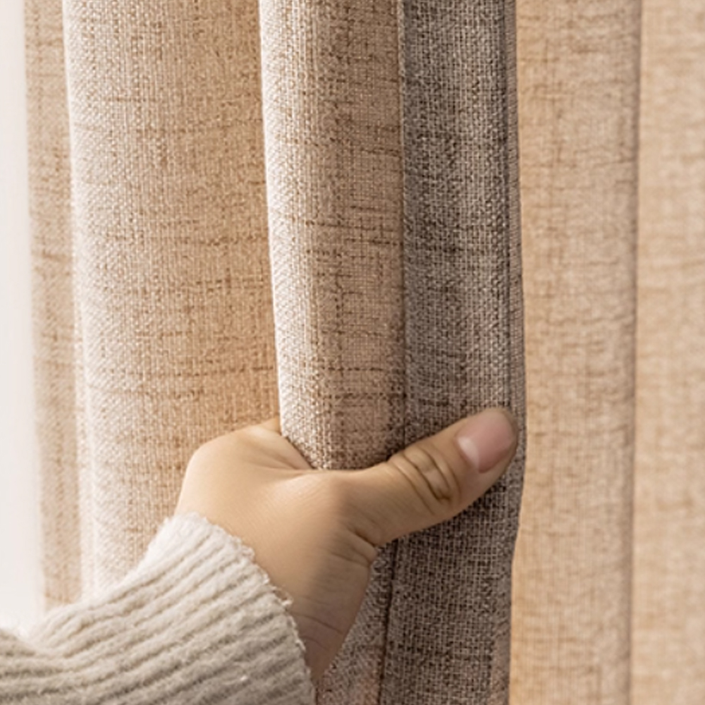 1 Buah Layar Jendela Warna Sol - Linen Curtain Eyelet ulasan dan harga