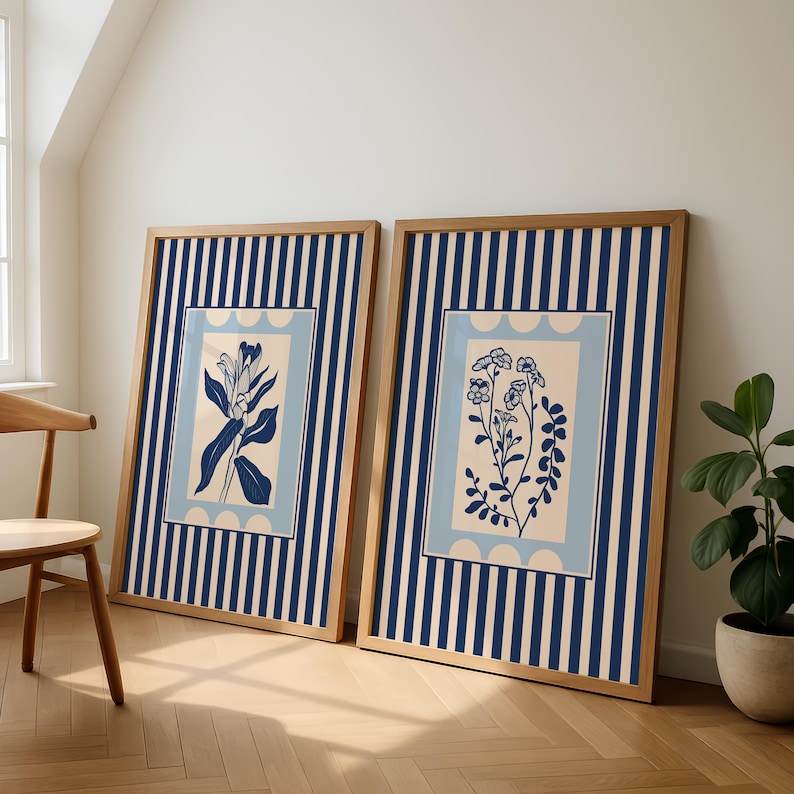 2pcs/set Seni Tanaman Gaya Boh - Abstract Canvas Set ulasan dan harga