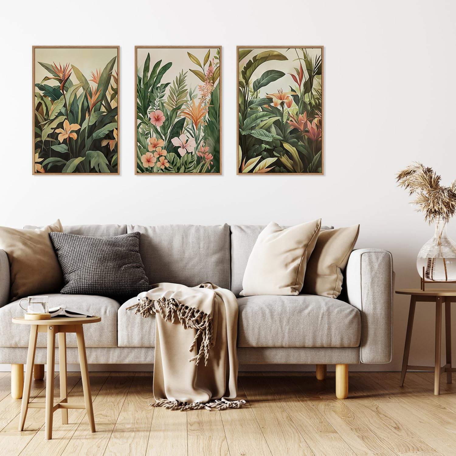 3 Buah/Set Lukisan Kanvas Tanp - Abstract Canvas Set ulasan dan harga